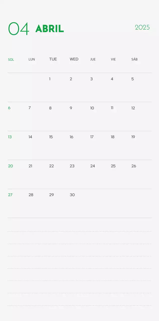 Un calendario con una foto de un cachorro y un bonito mensaje en color verde