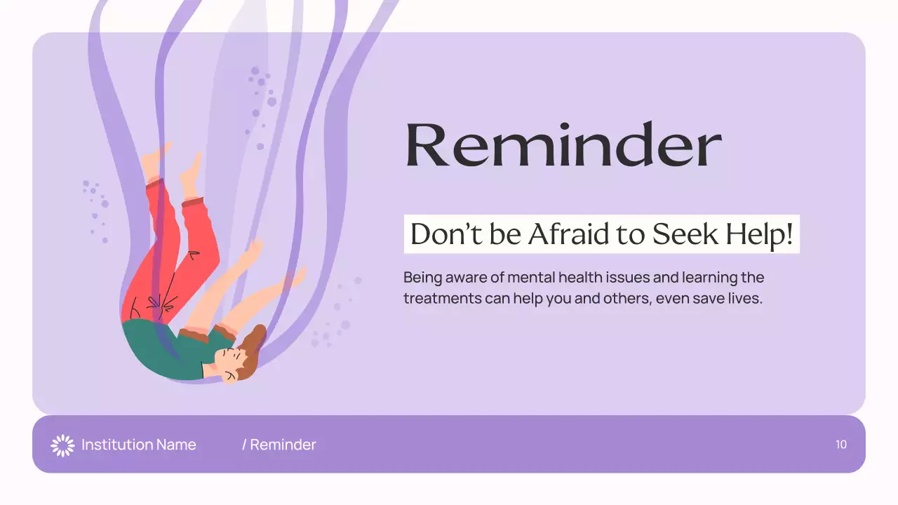 Purple Simple Mental Health Guide Presentation