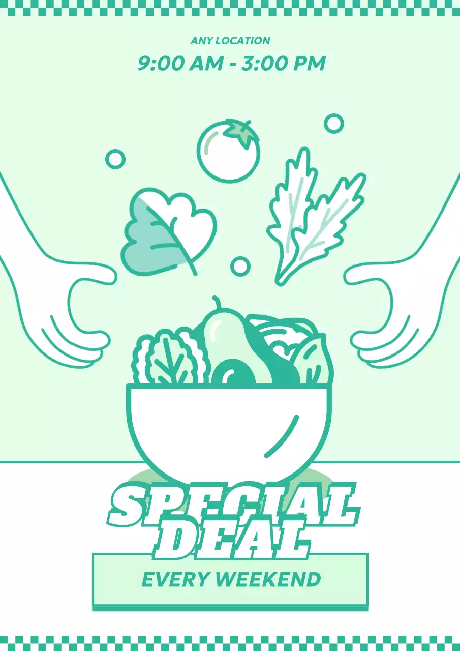 Mint Minimal Salad Promotion Poster