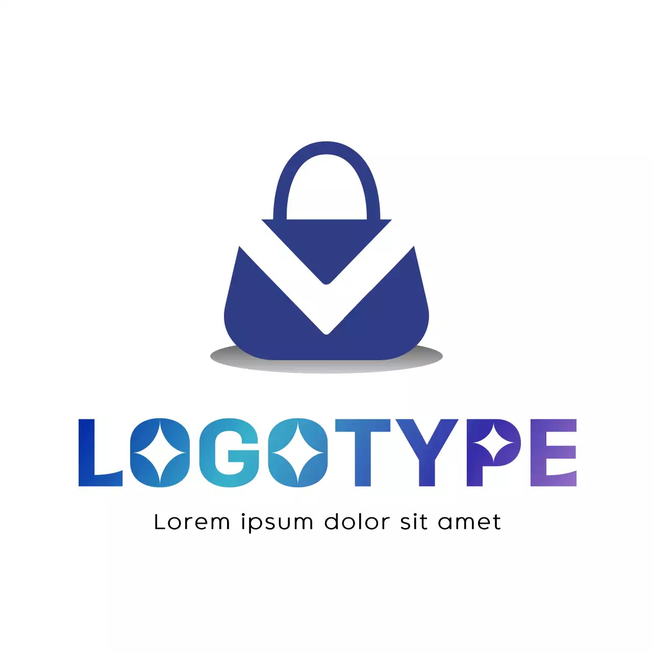 Blue Modern Design Logo
