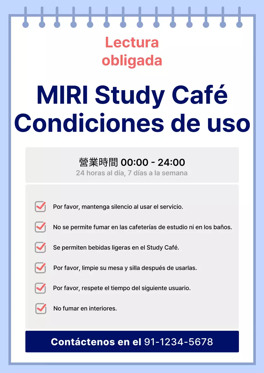 Moderna cafetería de estudio roja y azul en el centro de la ciudad