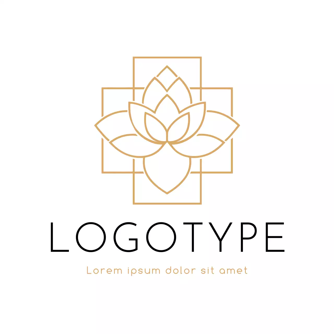 Gold Minimal Design Logo