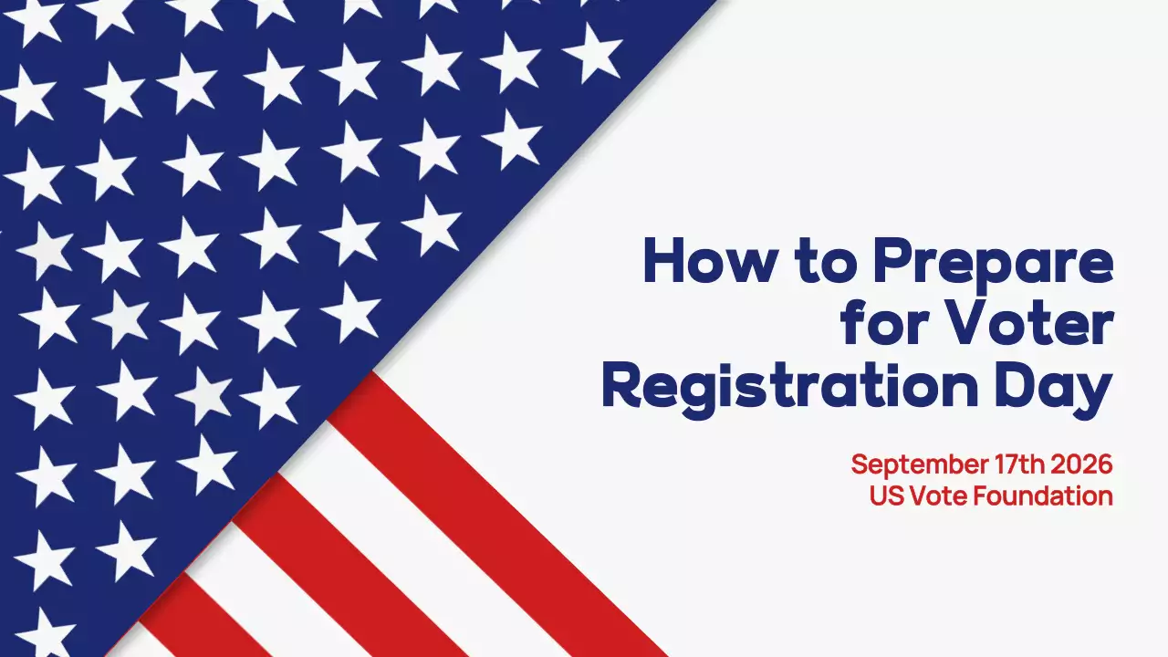 Red Traditional Voter Registration Announcement Presentation