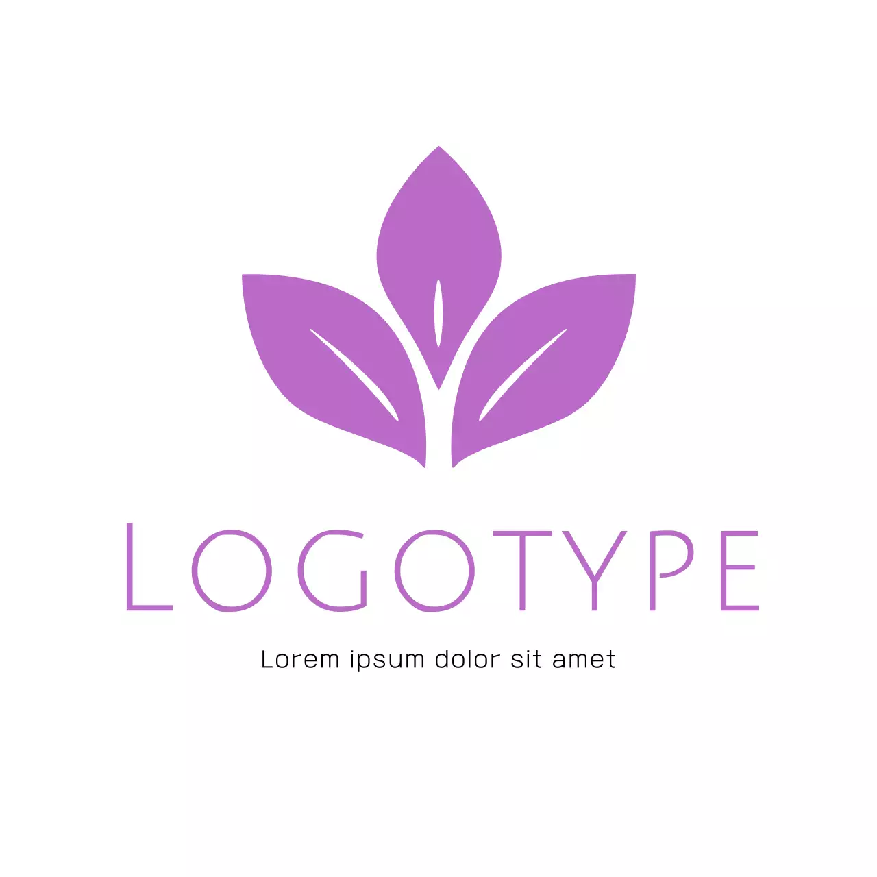 Purple Minimal Design Logo
