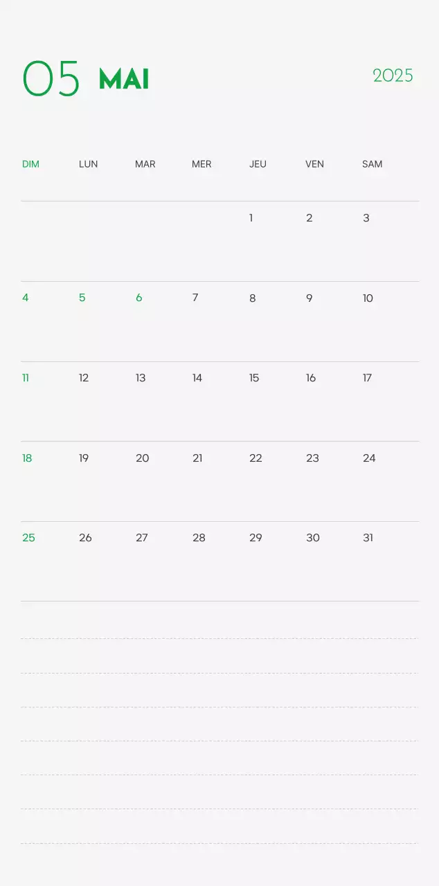 Un calendrier avec une photo de chiot et un message mignon dans une couleur verte.