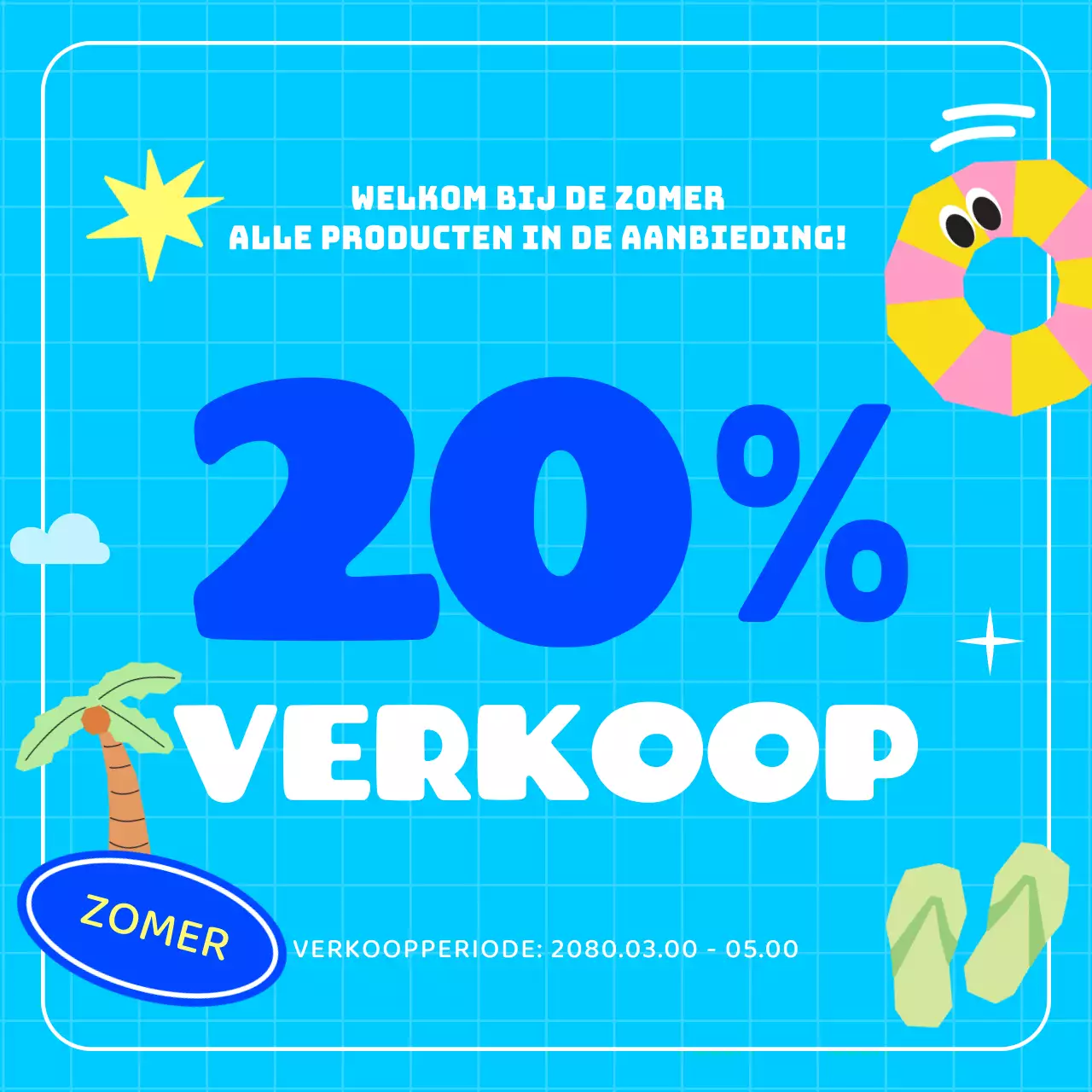 Promoot je zomerevenementen in lichtblauw