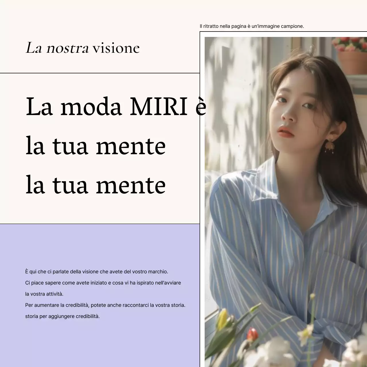 Promuovere un marchio moderno in lavanda e avorio