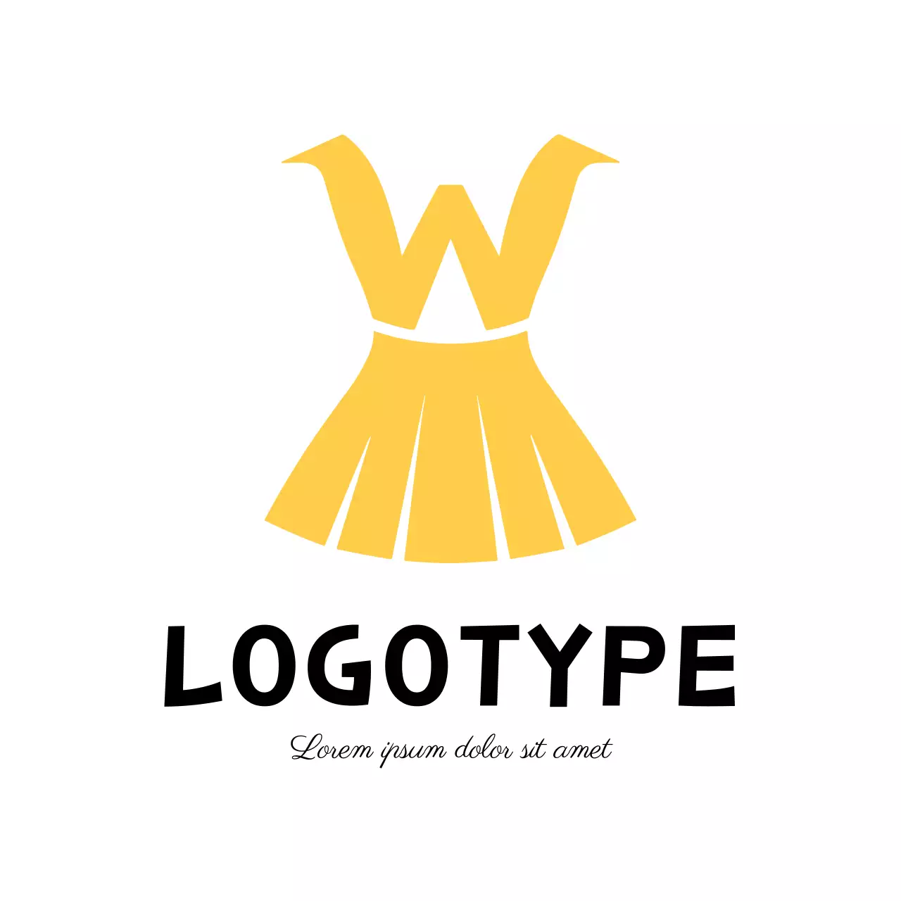 Yellow Minimal Fashion Logo