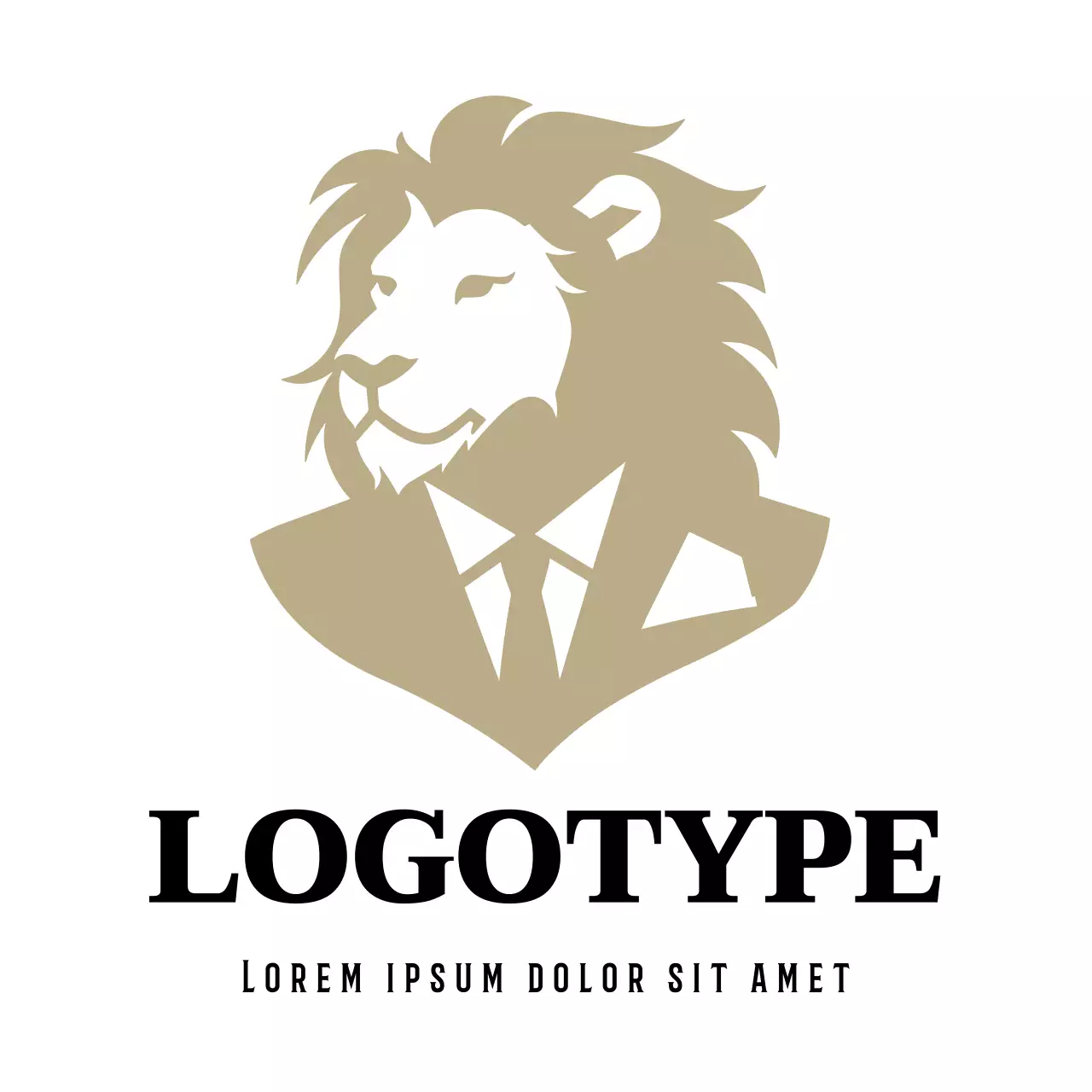 Beige Minimal Business Card Logo