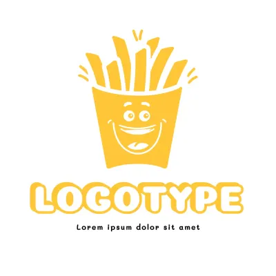 Yellow Simple Food Logo