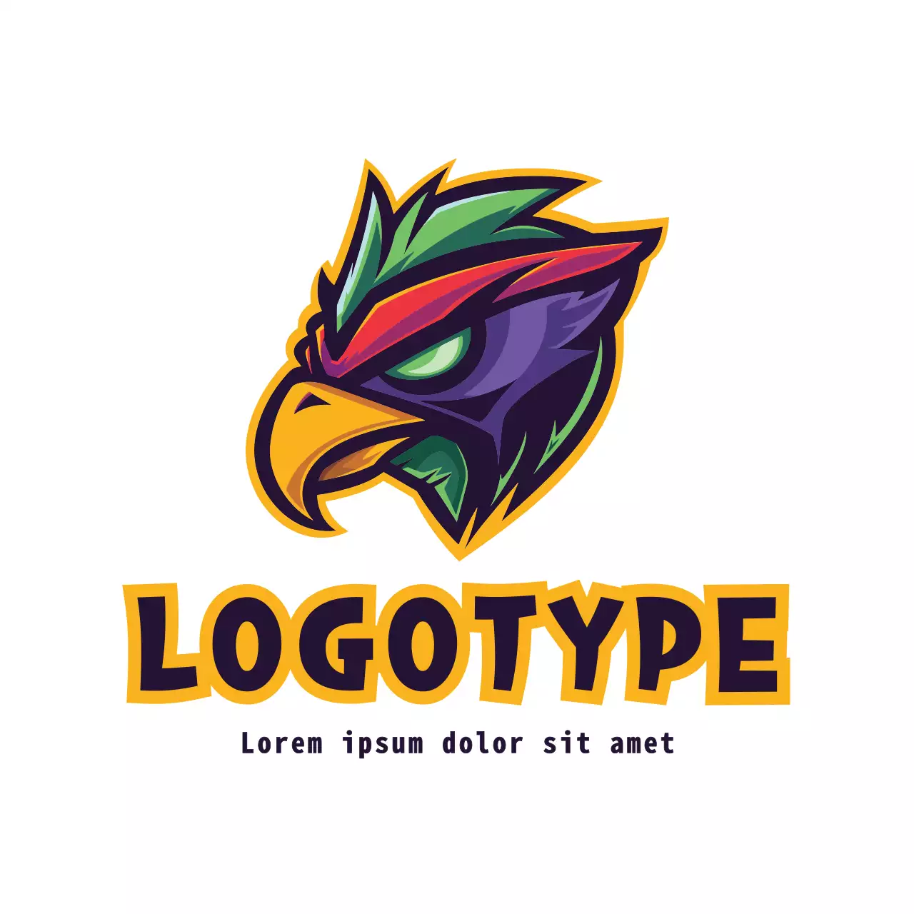 Colorful Retro Design Logo
