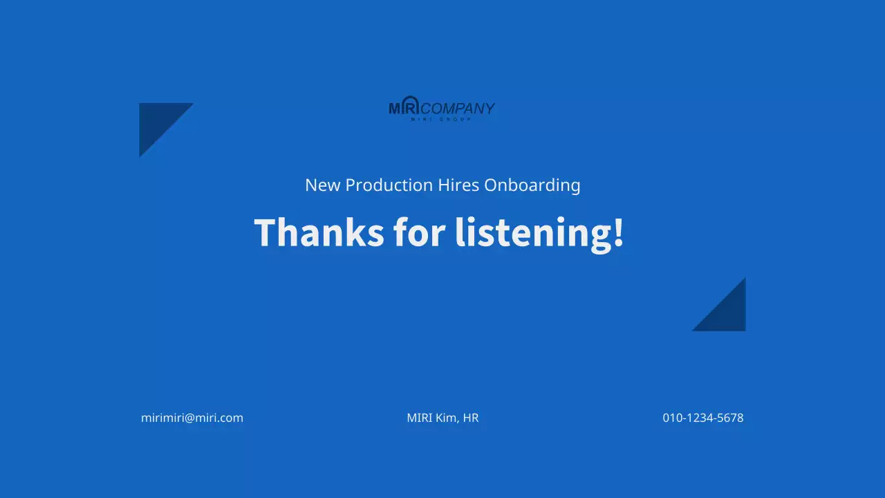Blue Modern Onboarding Guide Presentation
