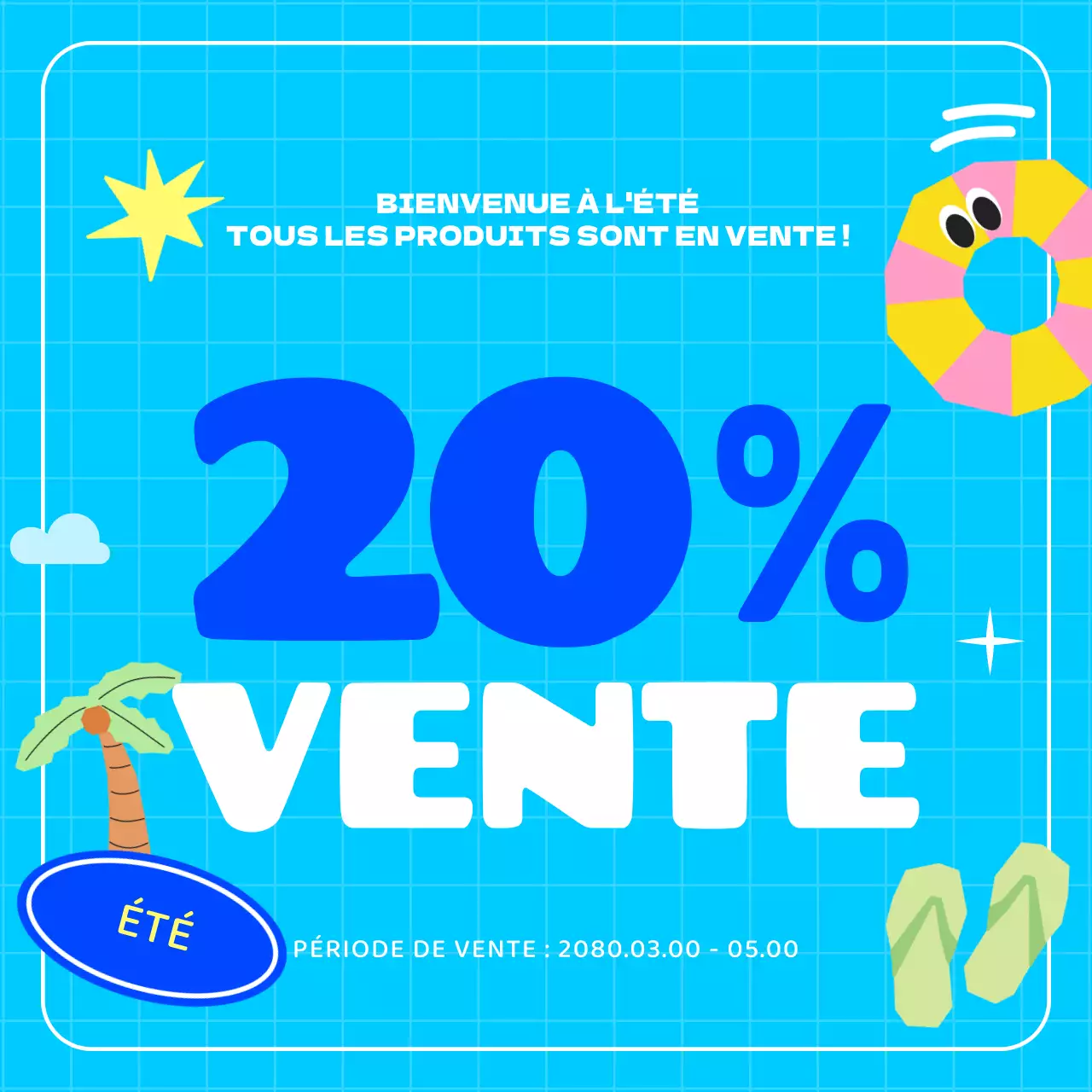 Faites la promotion de vos événements estivaux en bleu clair