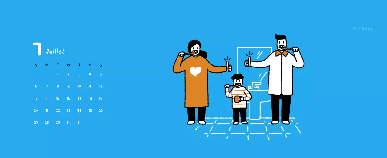 Calendrier du Nouvel An avec de jolies illustrations