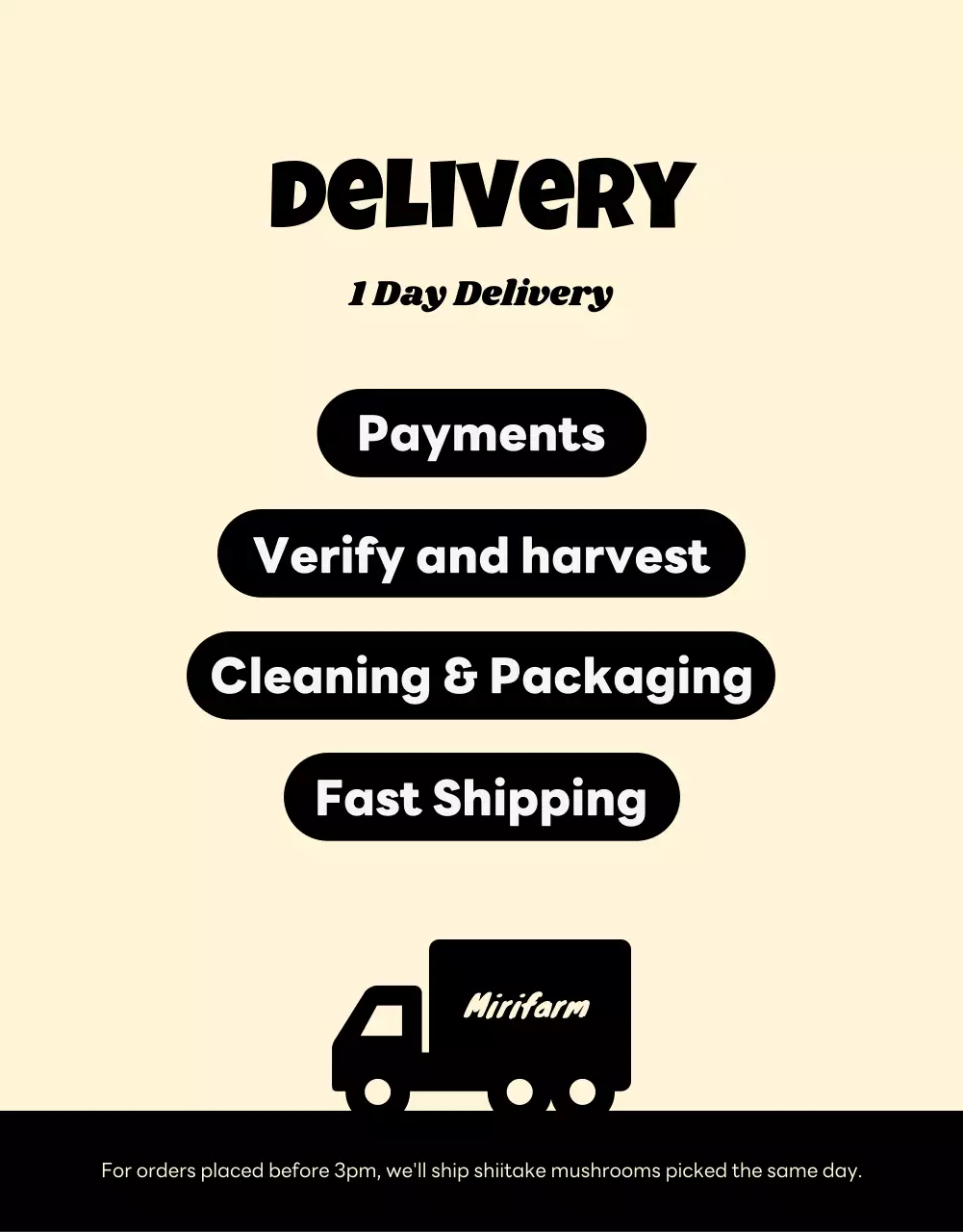 Beige Simple Mushroom Promotion Poster