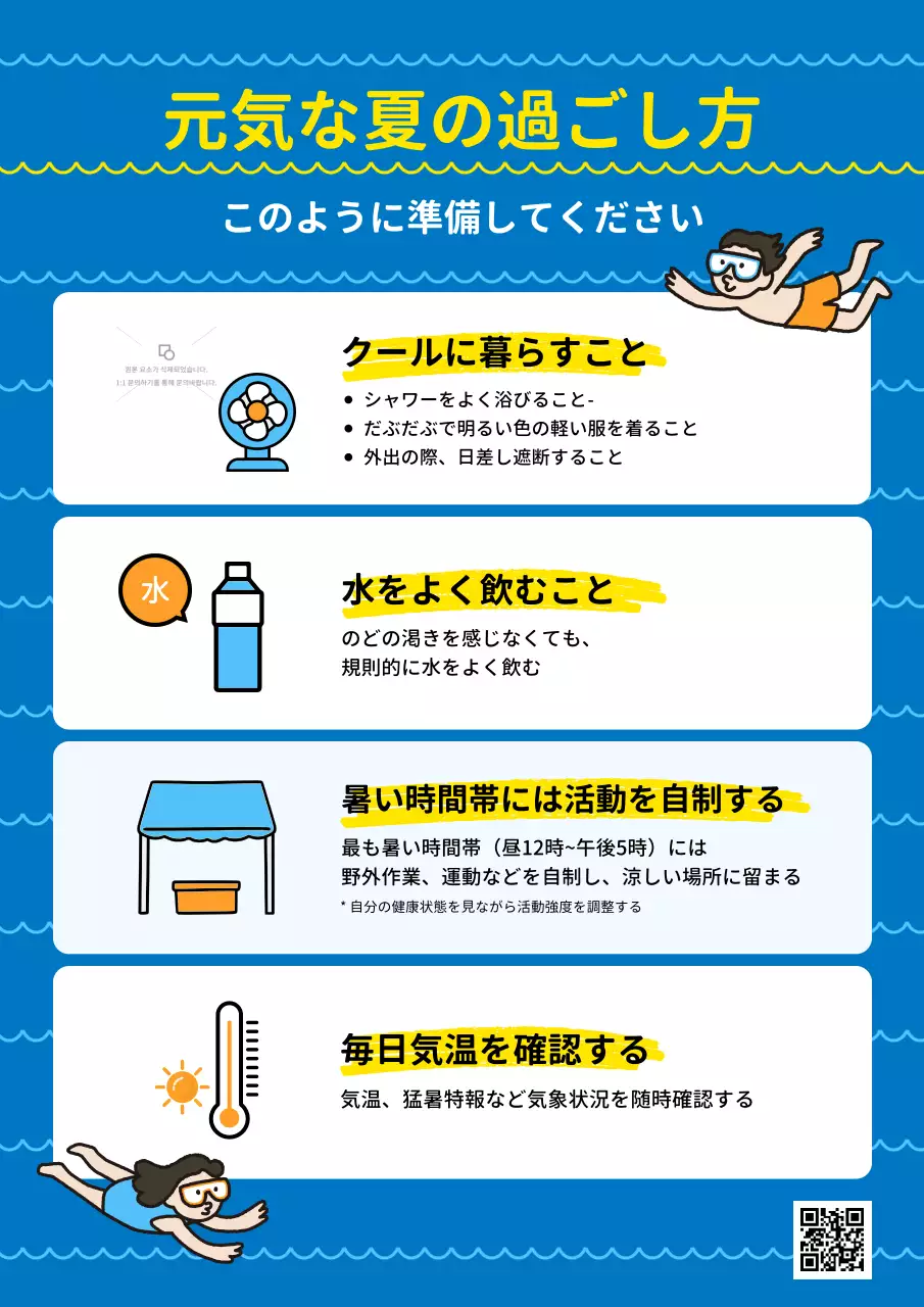 青 シンプル 健康 ポスター