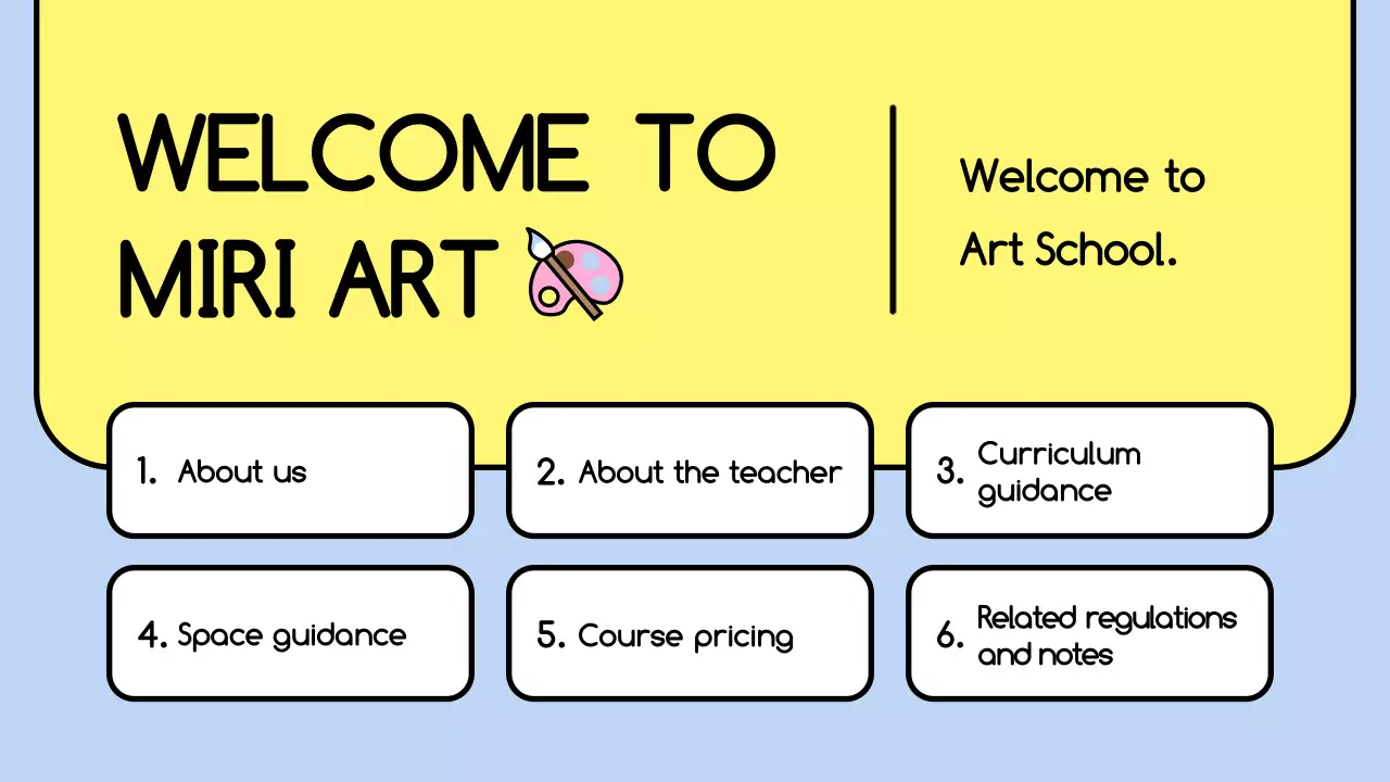 Yellow Playful Art Promotion Presentation