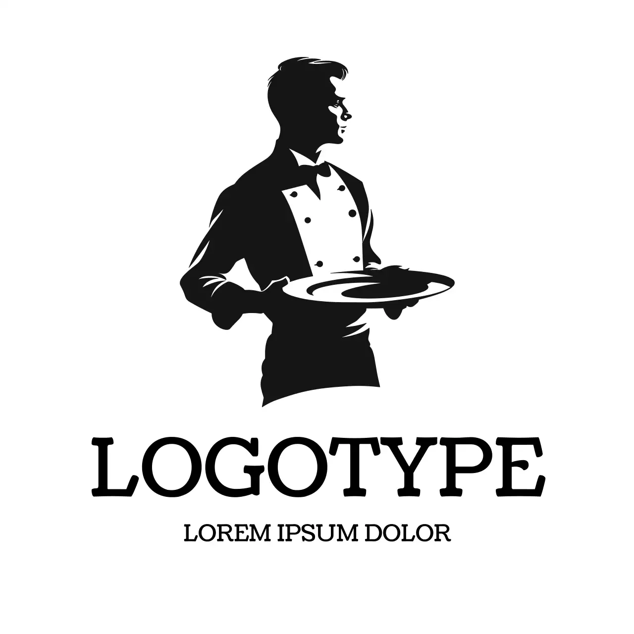 Black Classic Restaurant Logo