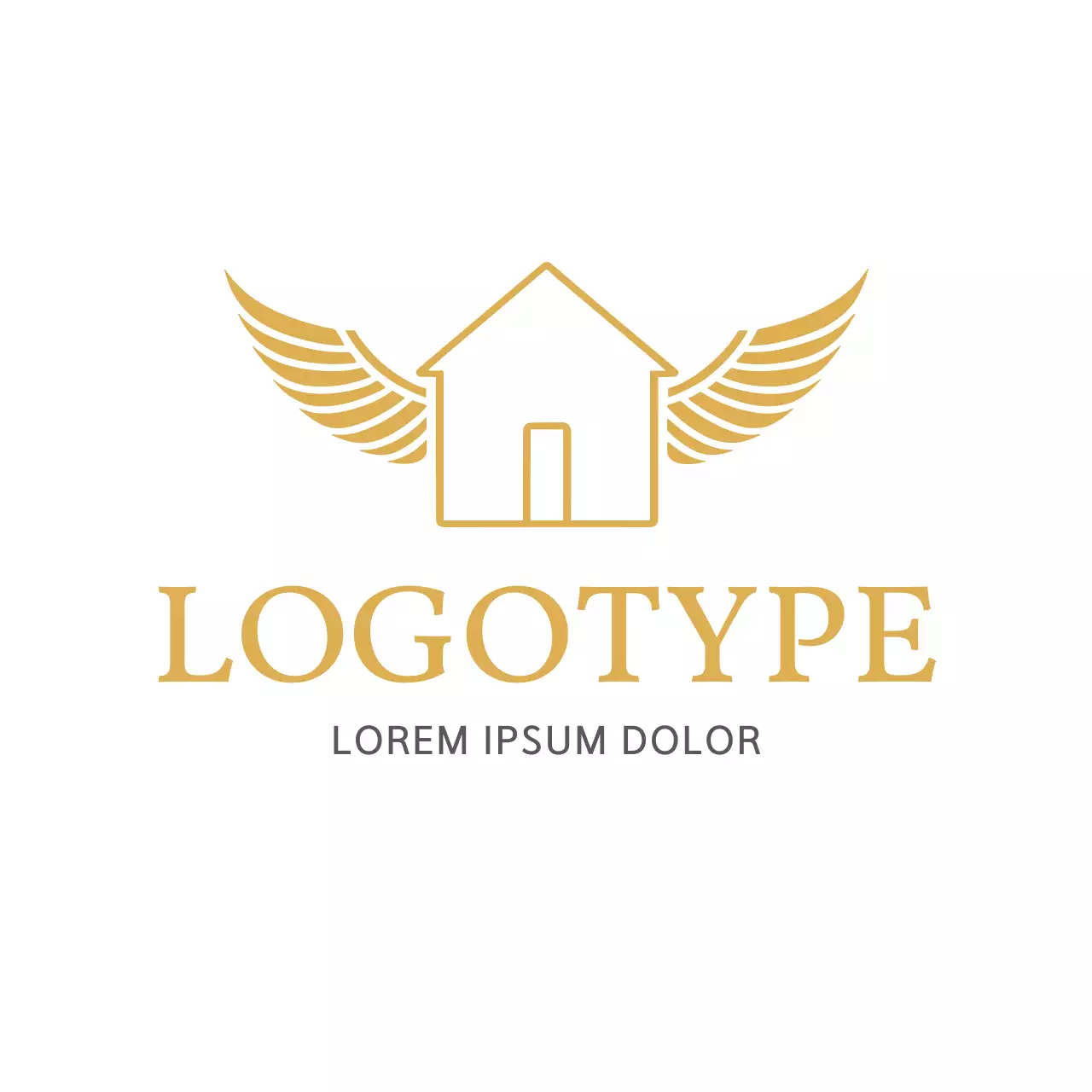 Gold Minimal Business Card Logo