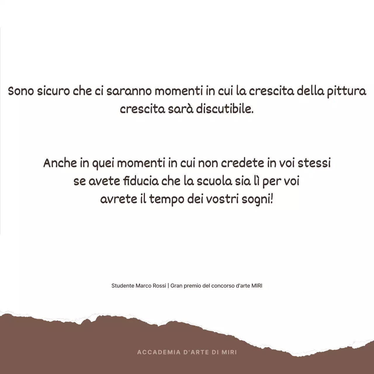 Promuovere testimonial con riflessi marroni e arancioni