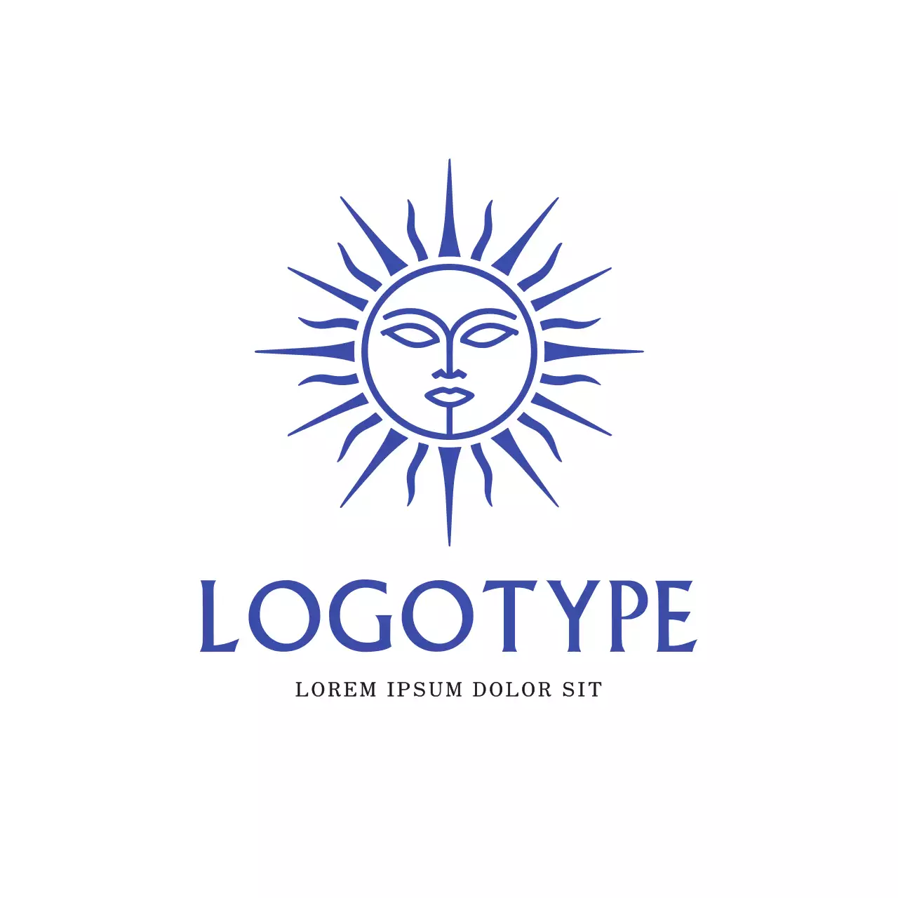 Blue Minimal Design Logo