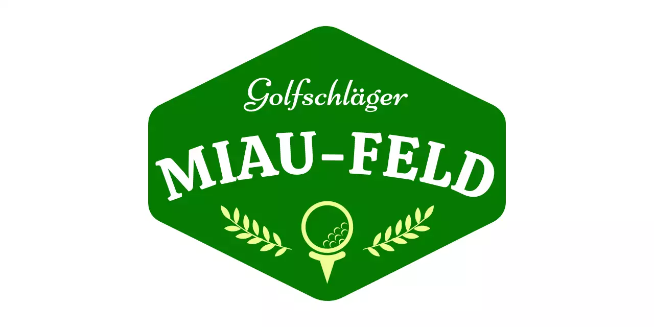 Logo zur Förderung eines Golfclubs in Form eines grünen Symbols.