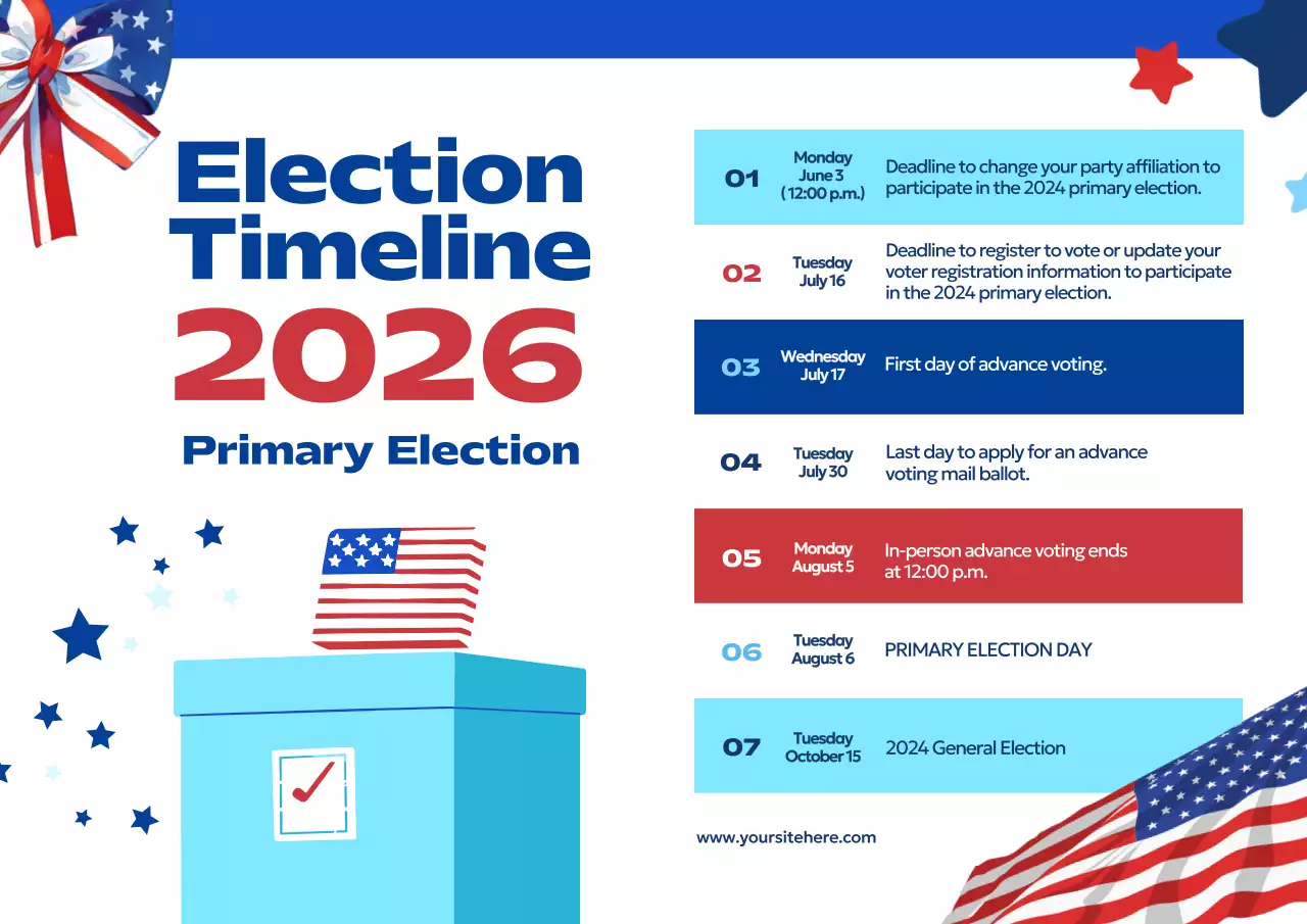 Blue Modern Election Announcement Poster