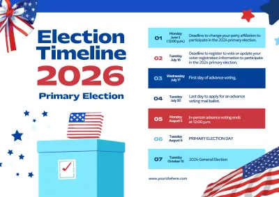 Blue Modern Election Announcement Poster