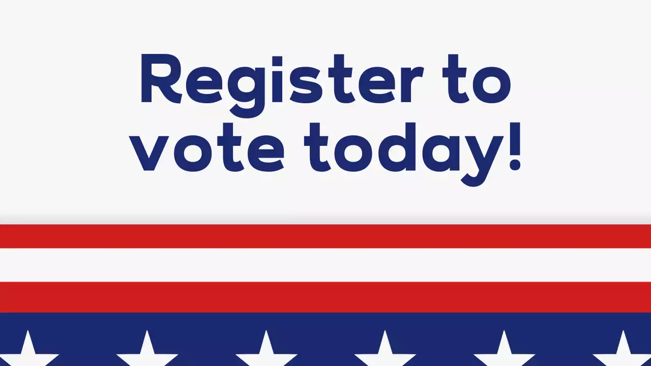 Red Traditional Voter Registration Announcement Presentation