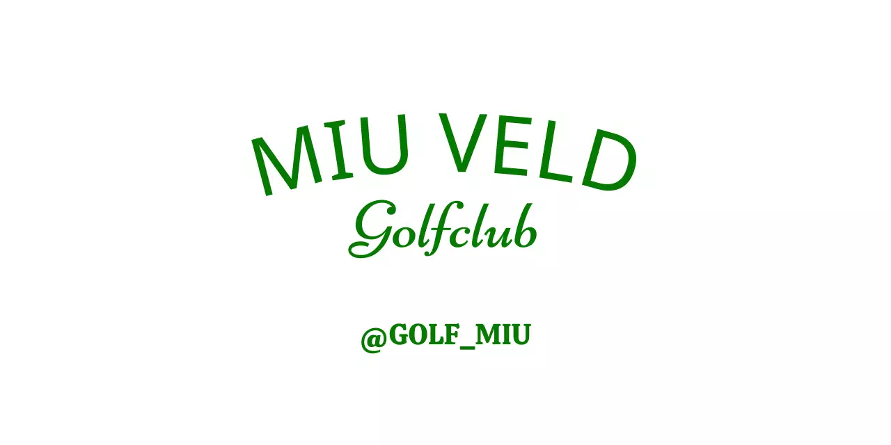 Logo voor het promoten van een golfclub in de vorm van een symbool van een green.