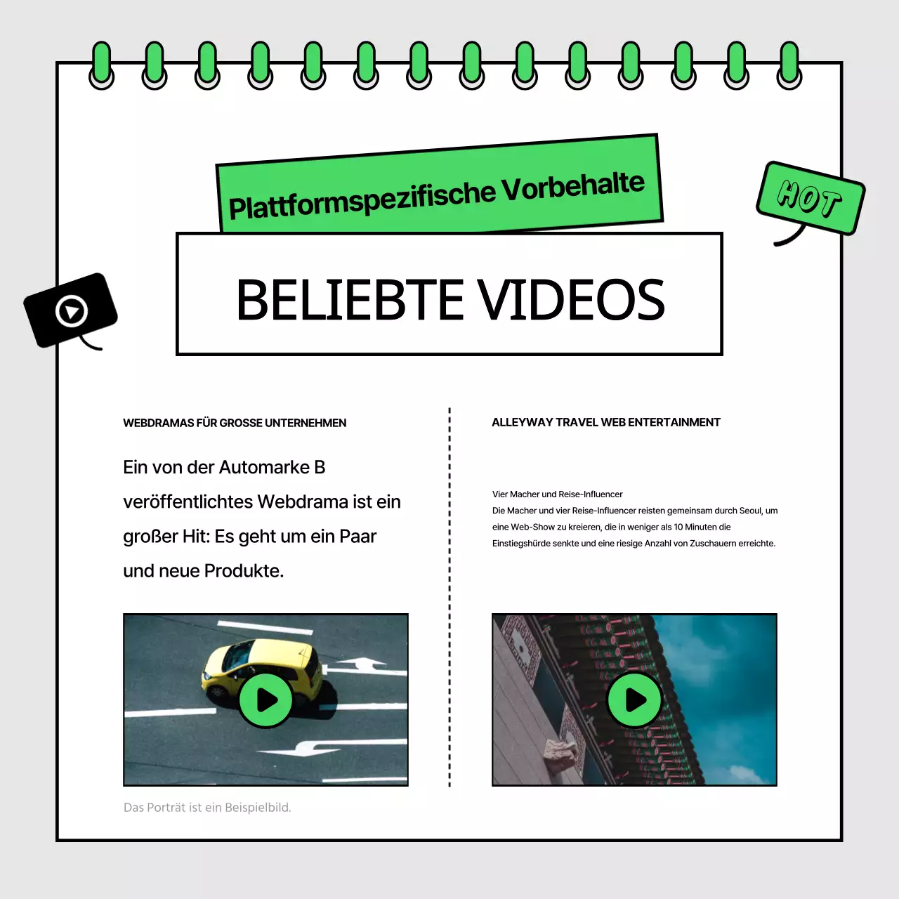 Ein lindgrüner, minimalistischer Marketing-Referenz-Newsletter