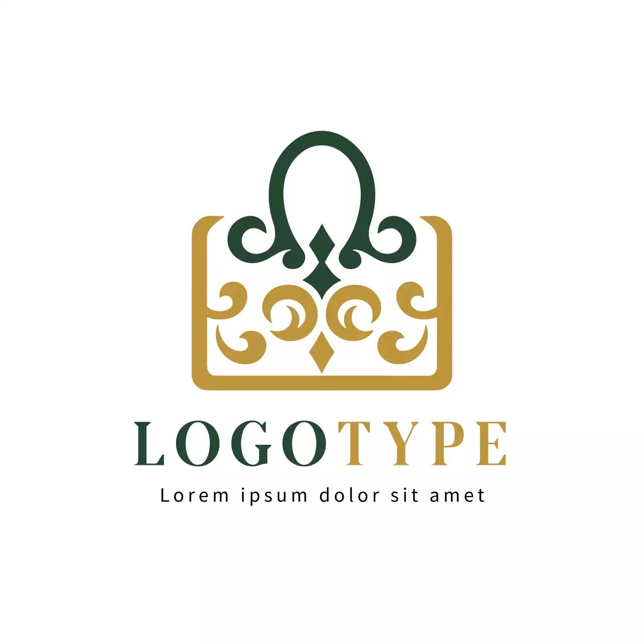 Logotipo de design elegante verde