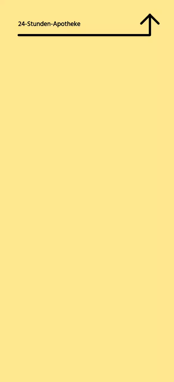 Übersichtlicher, gelber 24-Stunden-Apothekenführer