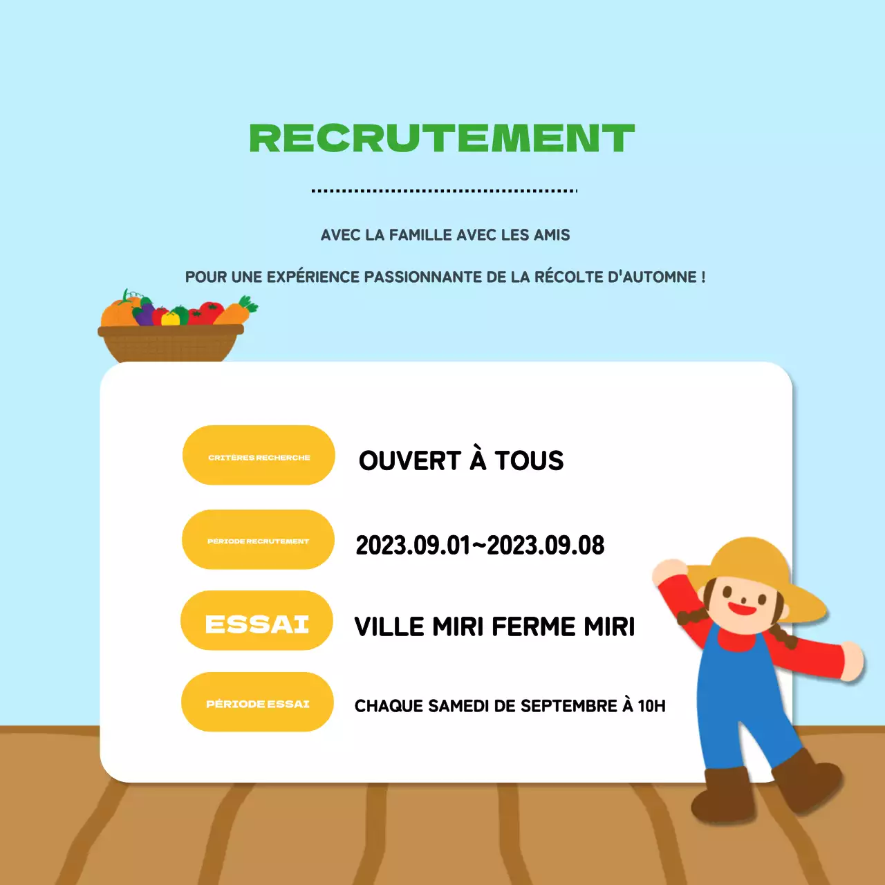 Informations sur la récolte des beaux bleus et jaunes de l'automne