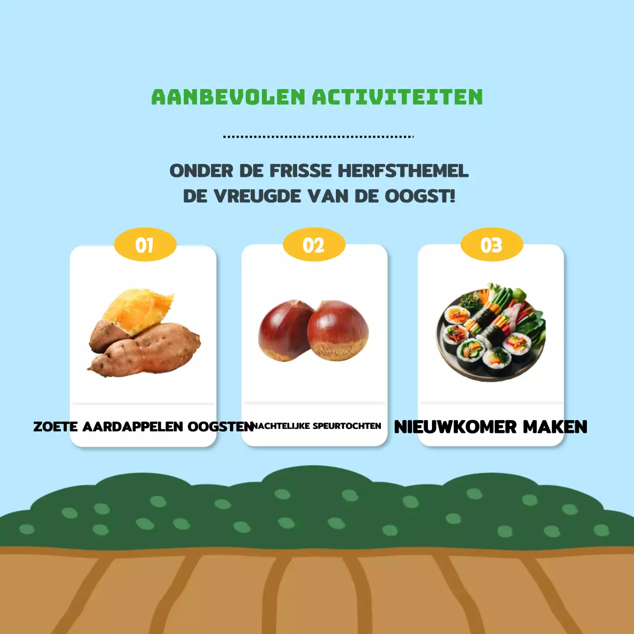 Informatie over het oogsten van het prachtige blauw en geel van de herfst