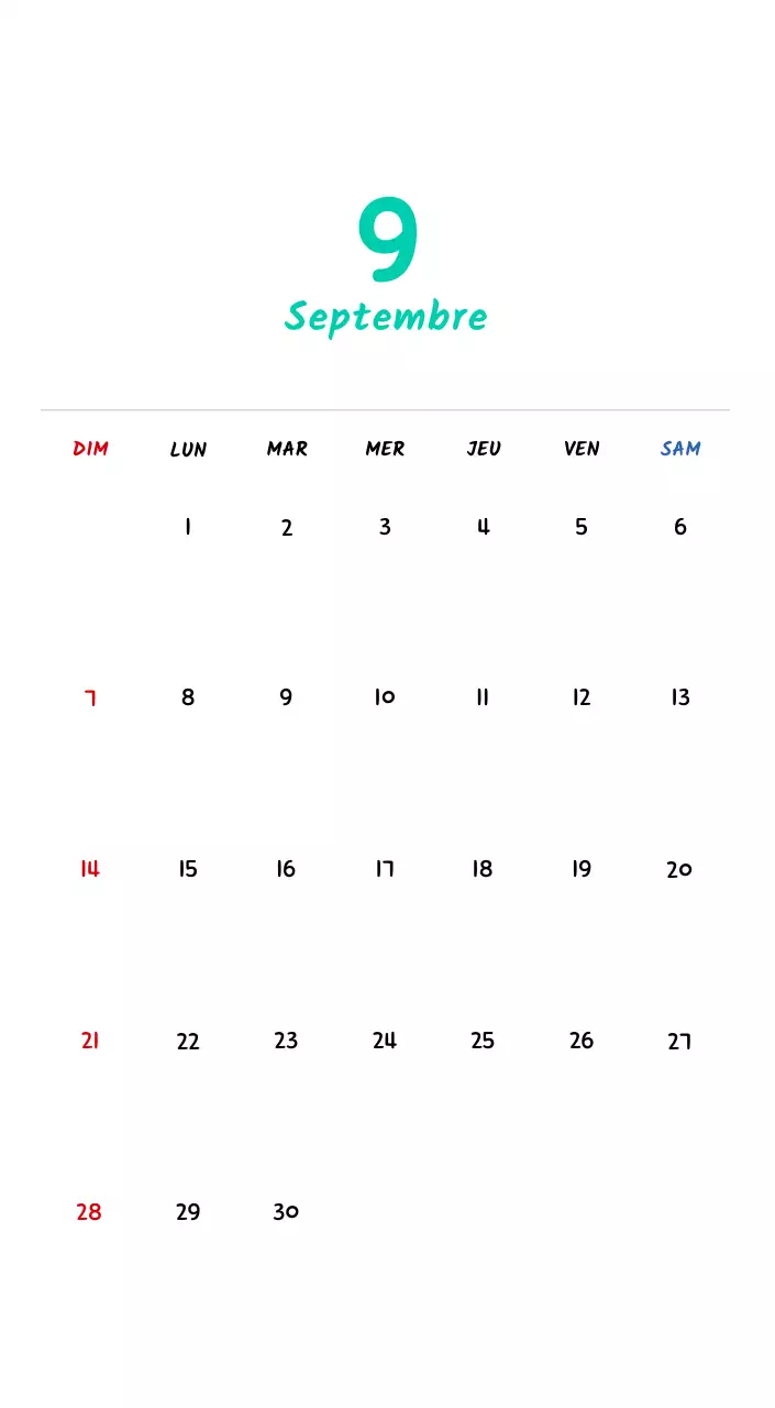 Calendrier du Nouvel An avec de jolies illustrations