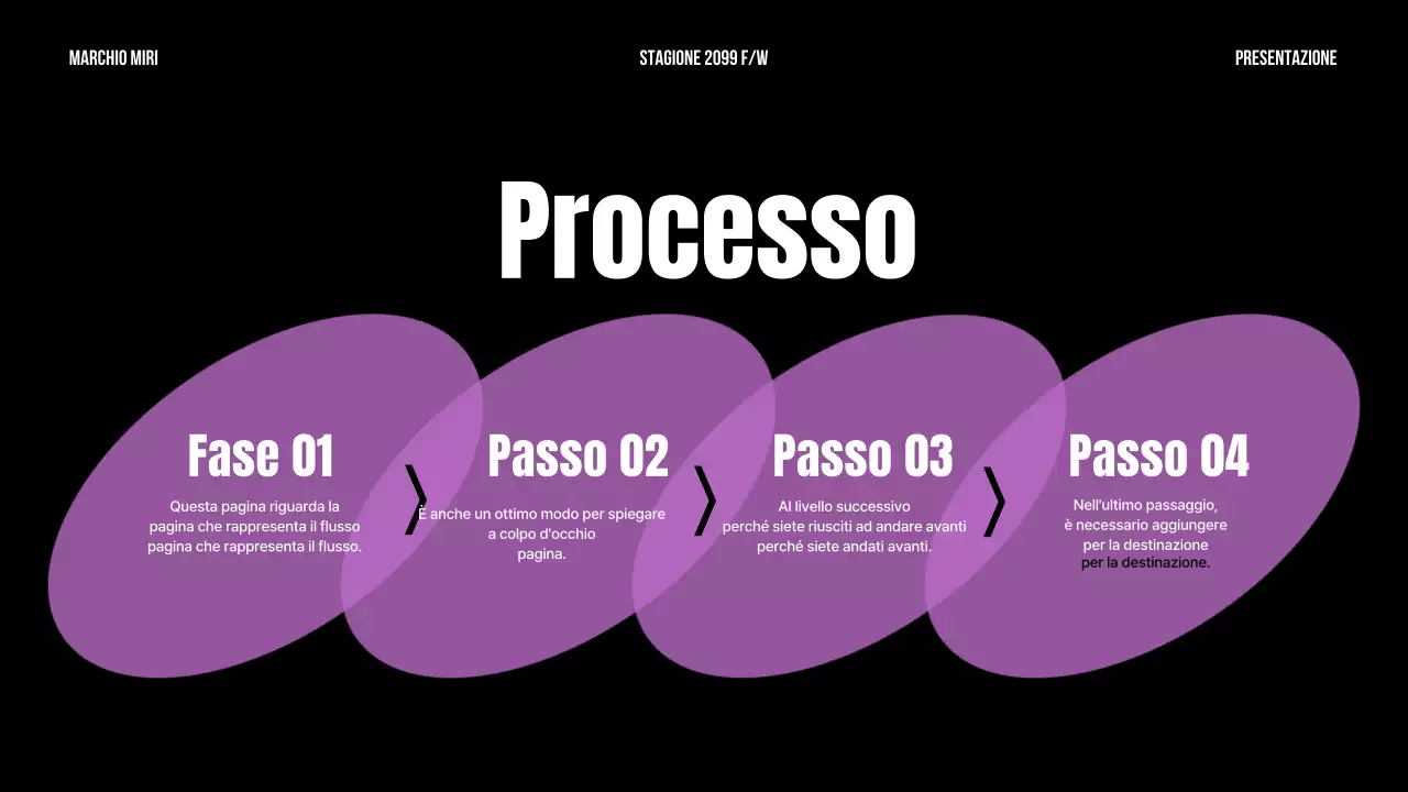 Una semplice dichiarazione del marchio in nero e viola