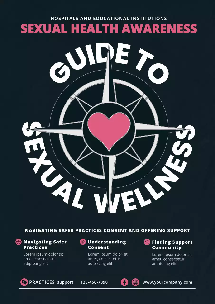Pink Modern Wellness Guide Poster