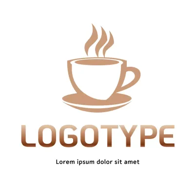 Beige Simple Coffee Logo