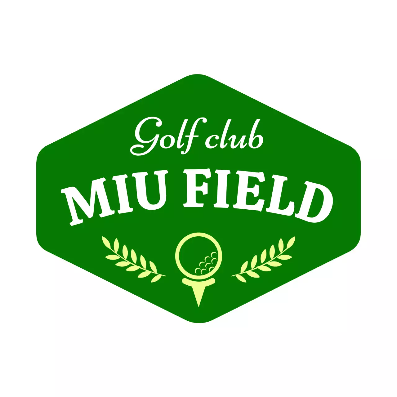 Logo for promoting a golf club in the form of a green symbol