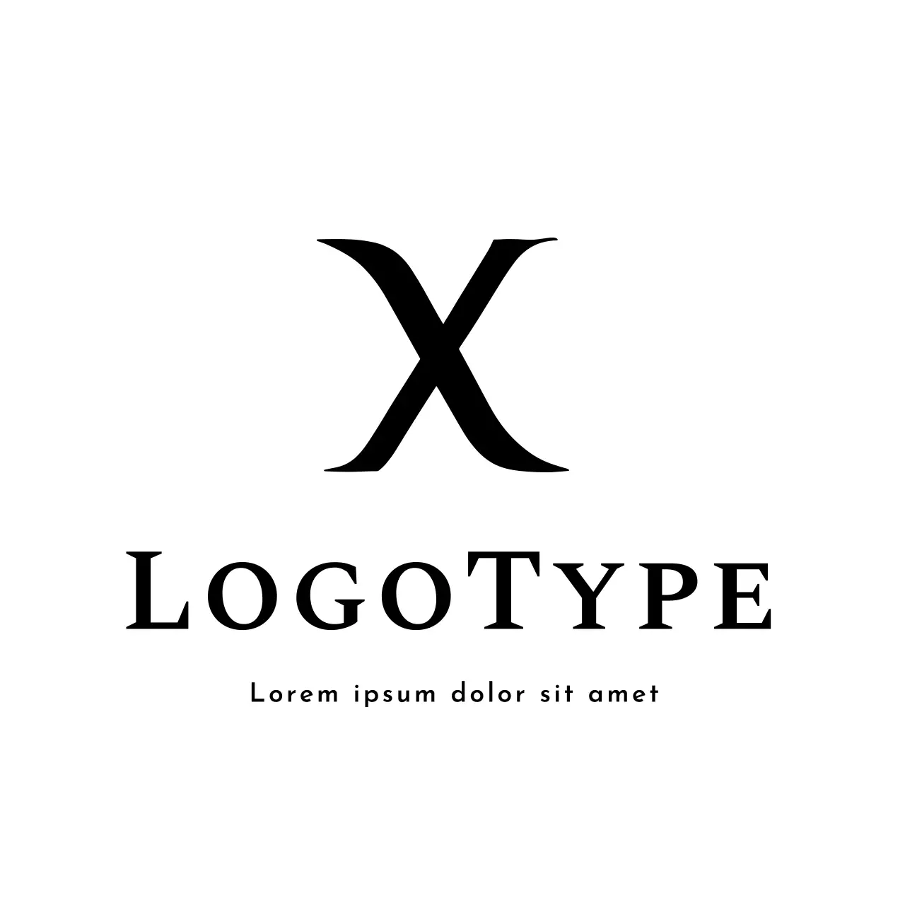 Black Minimal Design Logo