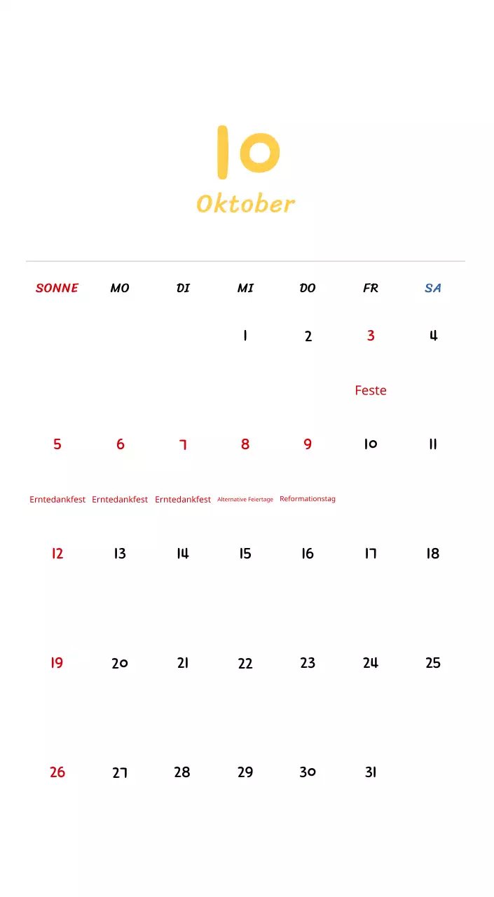 Neujahrskalender mit niedlichen Illustrationen