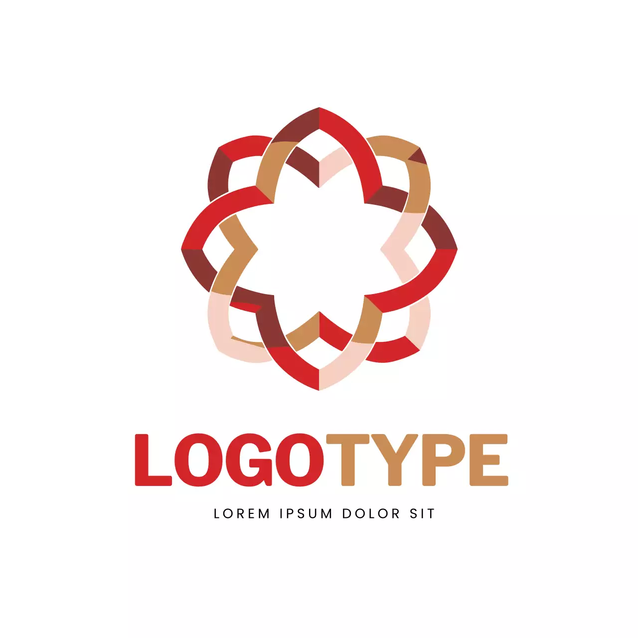 Red Abstract Design Logo