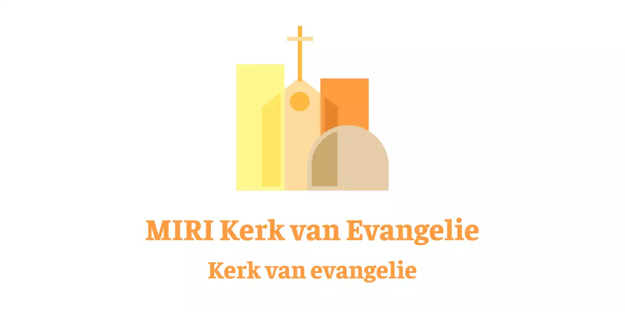 Emotioneel kerk promotioneel logo in warme kleuren