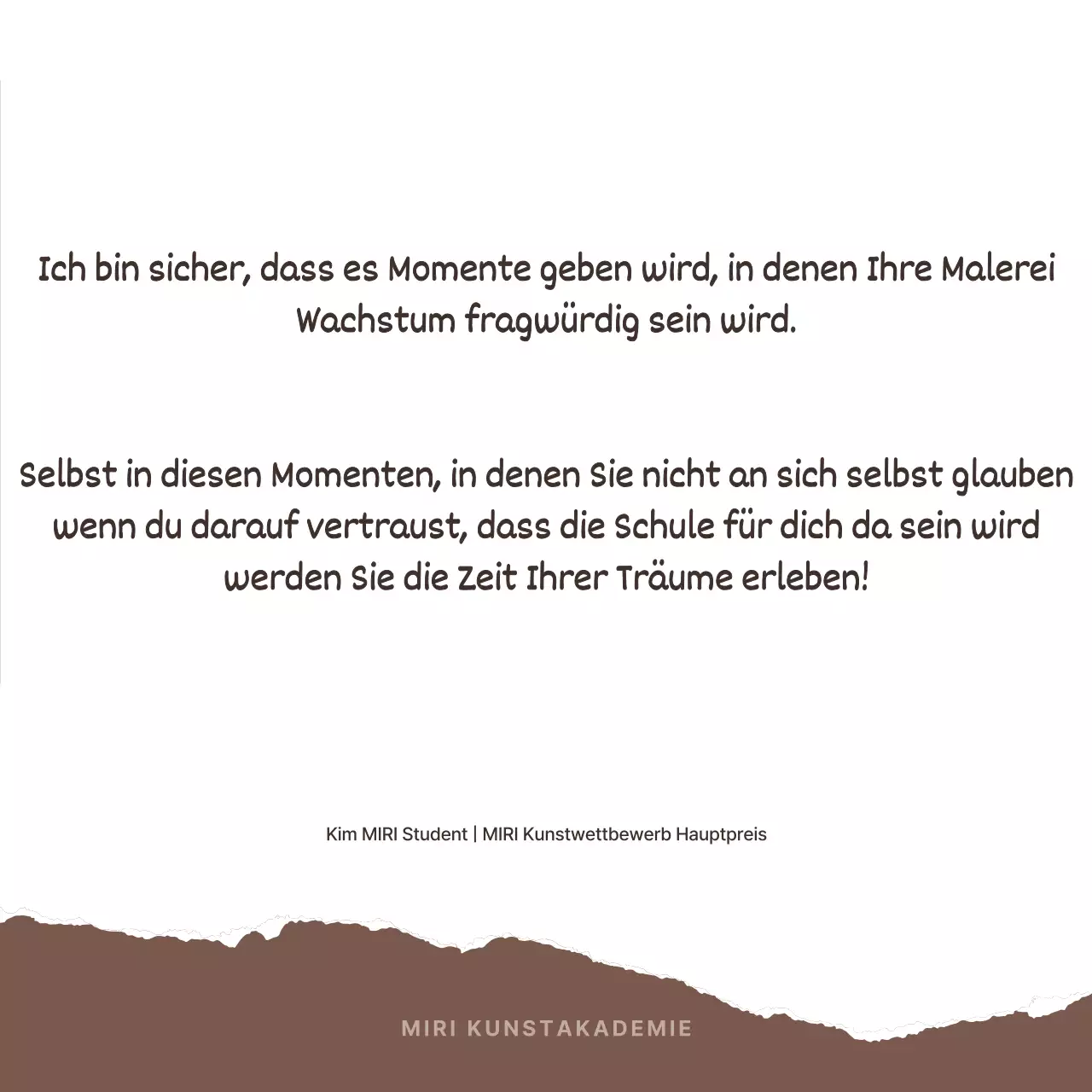 Empfehlungsschreiben mit braunen und orangefarbenen Highlights fördern