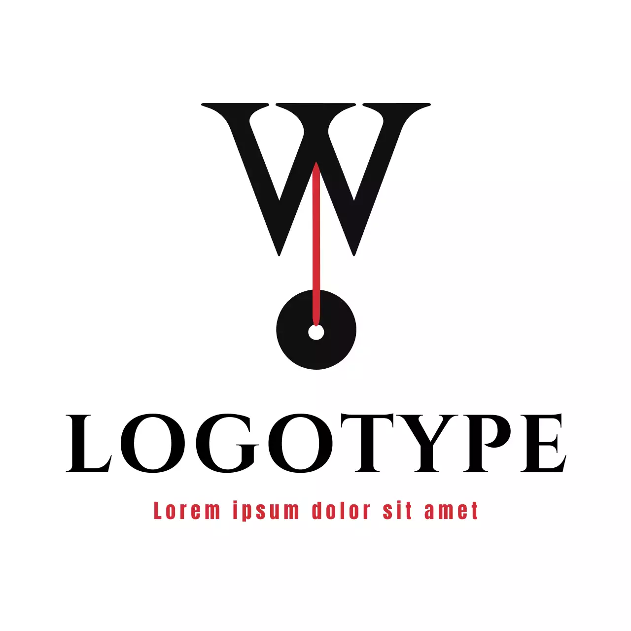 Black Minimal Design Logo