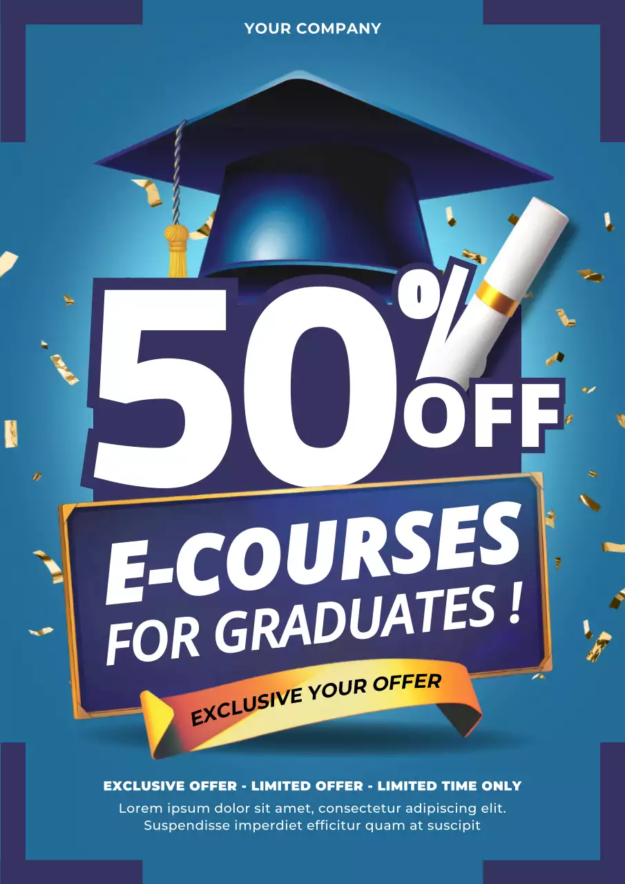 Blue Modern Education Promotion Poster