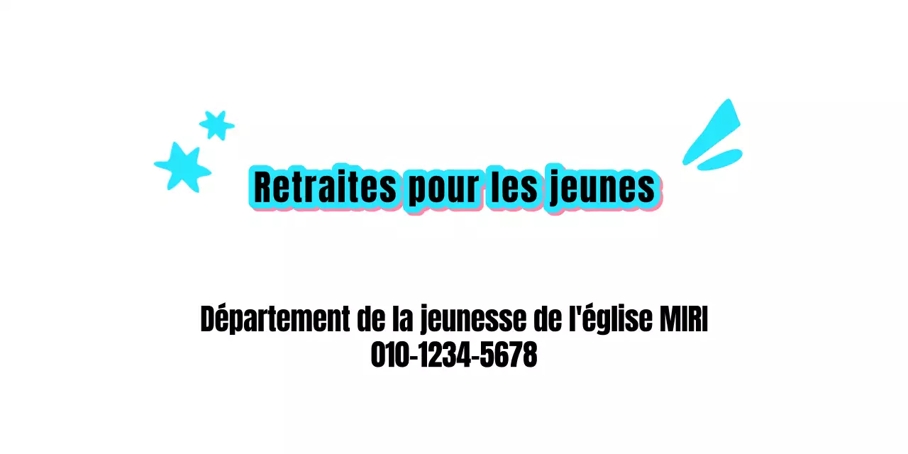 Promouvoir une retraite des jeunes en bleu clair et en rose