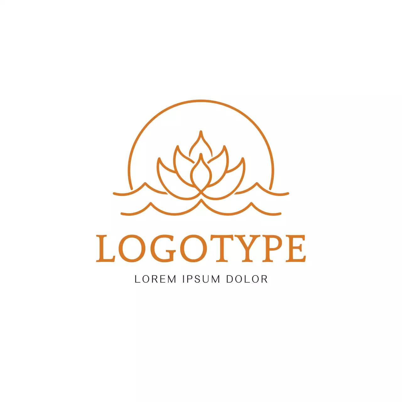 Orange Minimal Design Logo