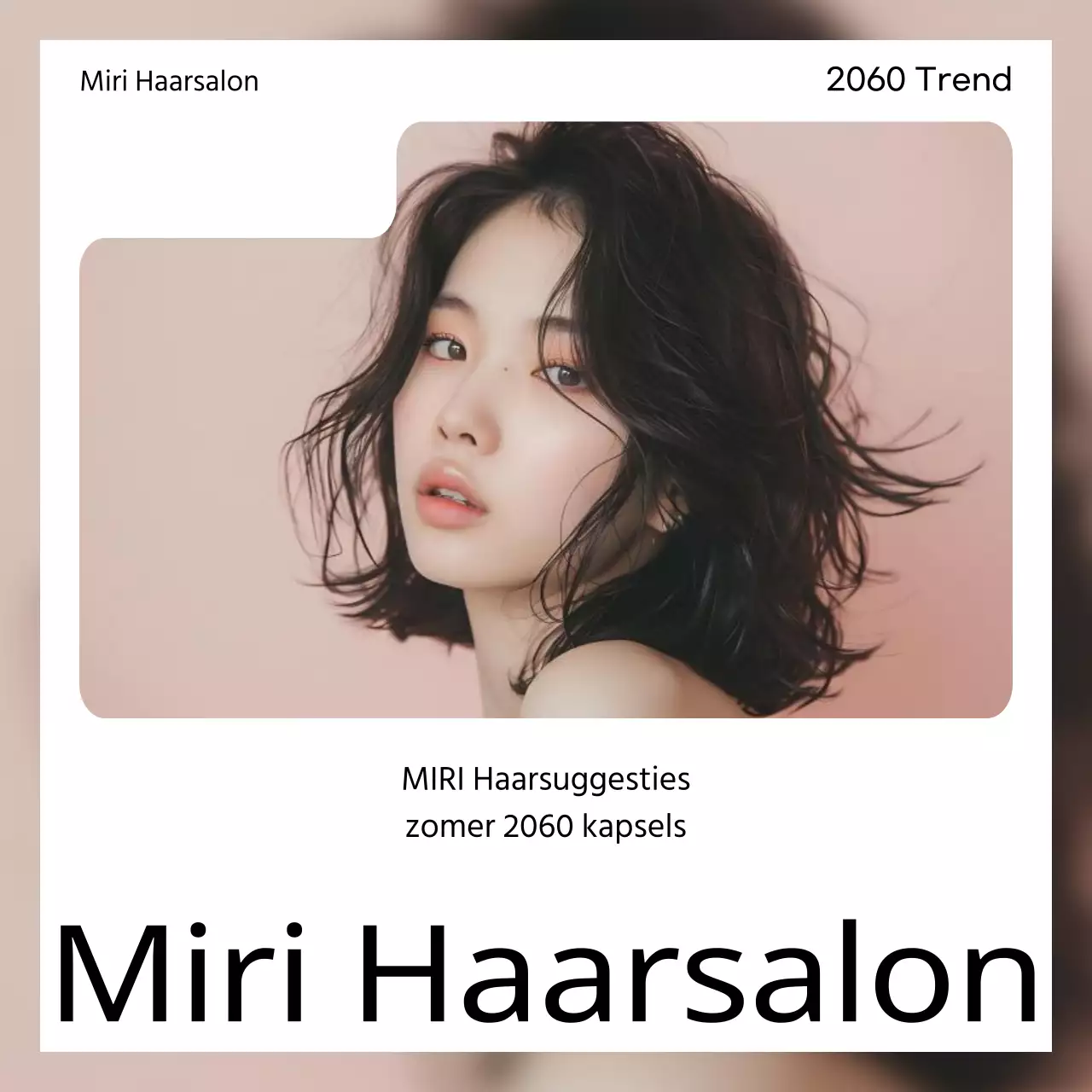 Promoot een eenvoudige kapsalon in oranje en wit